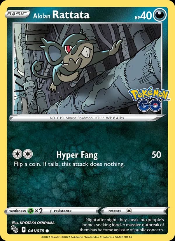 Alolan Rattata — Pokémon GO card #041