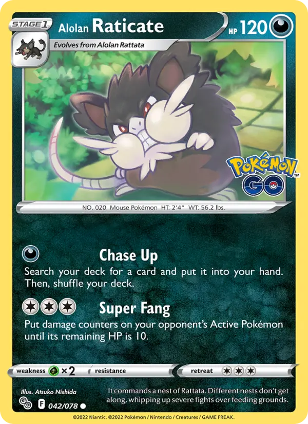 Alolan Raticate — Pokémon GO card #042