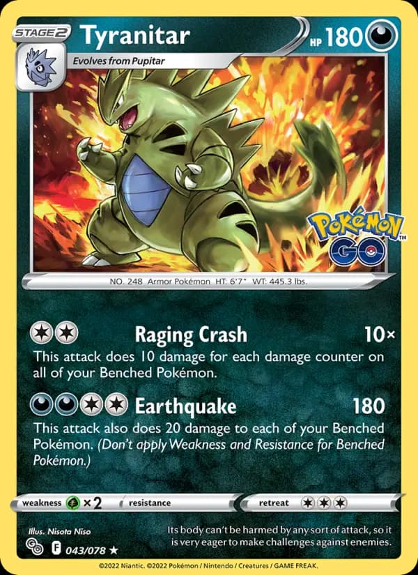 Tyranitar — Pokémon GO card #043