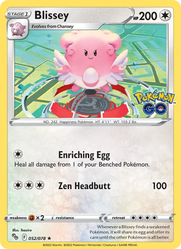 Blissey — Pokémon GO card #052