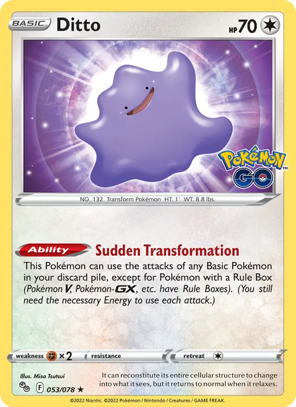 Ditto — Pokémon GO card #053