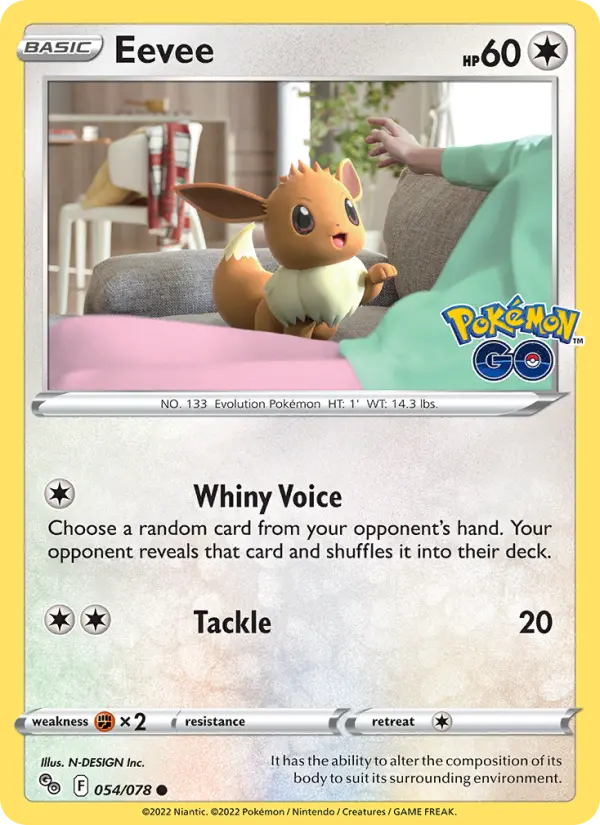 Eevee — Pokémon GO card #054