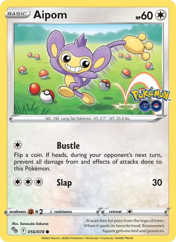 Aipom — Pokémon GO card #056