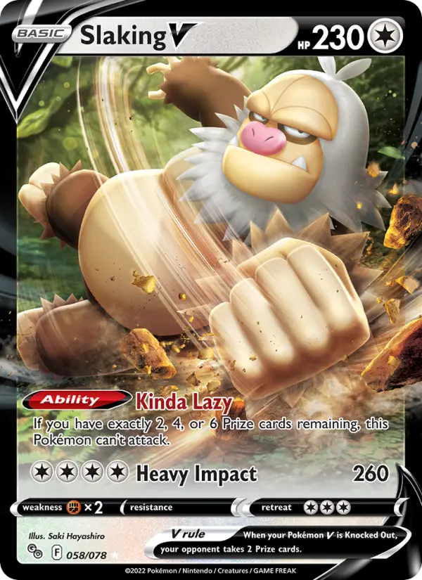 Slaking V — Pokémon GO card #058