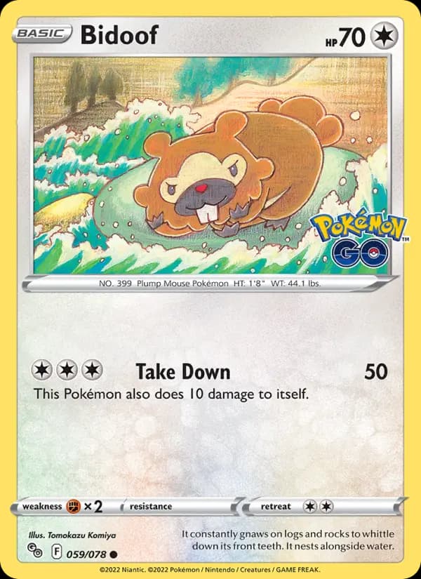 Bidoof — Pokémon GO card #059