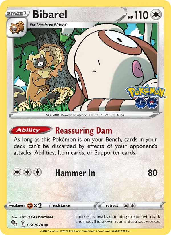 Bibarel — Pokémon GO card #060