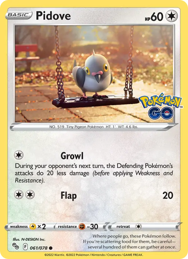 Pidove — Pokémon GO card #061