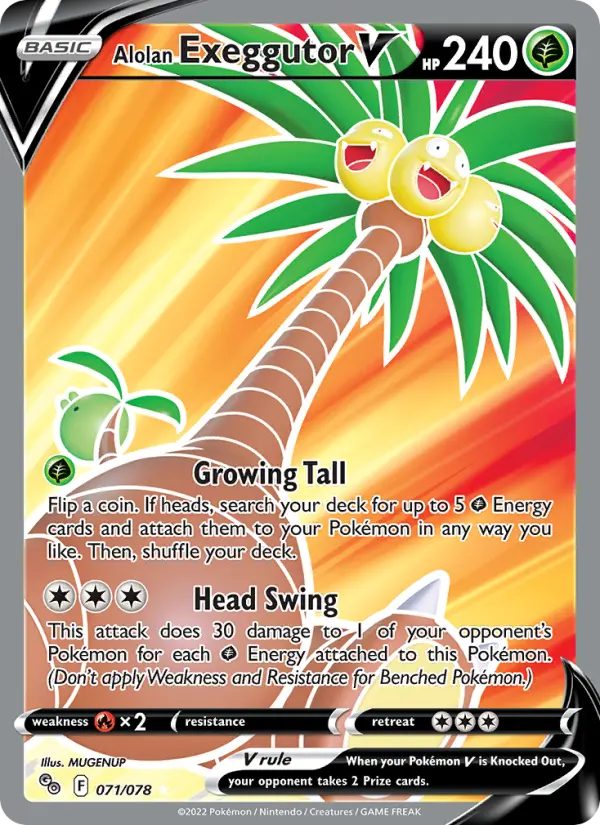 Alolan Exeggutor V — Pokémon GO card #071