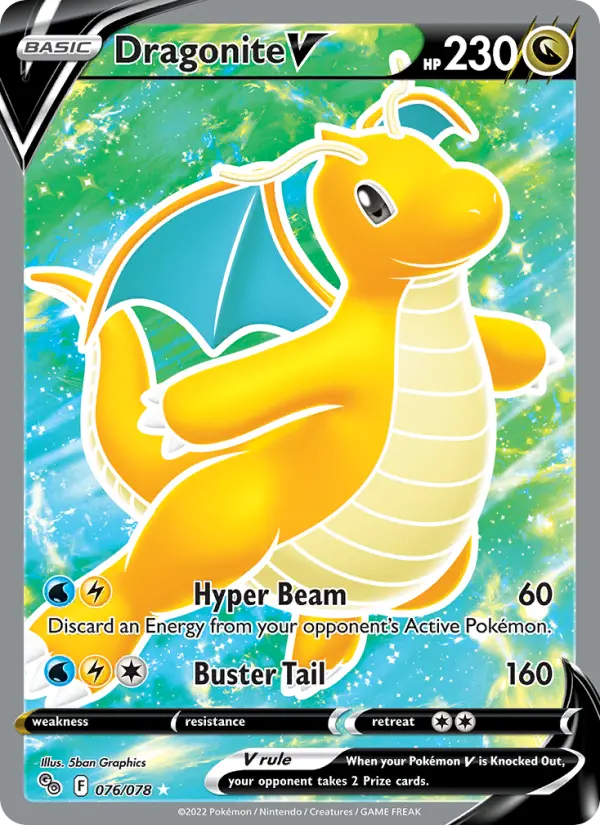 Dragonite V — Pokémon GO card #076