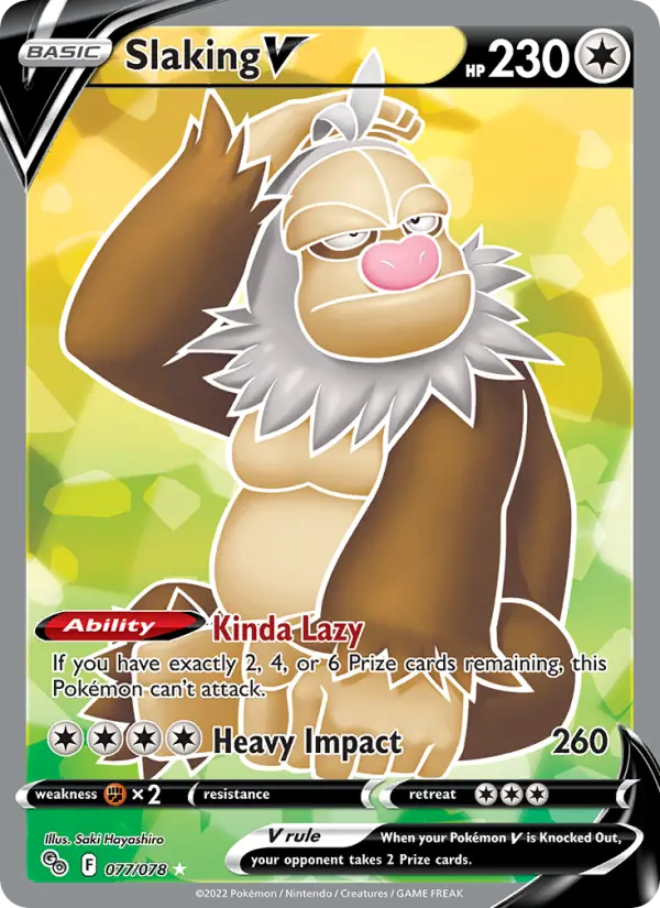 Slaking V — Pokémon GO card #077