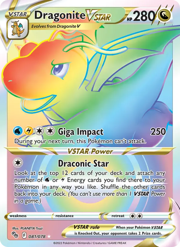 Dragonite VSTAR — Pokémon GO card #081
