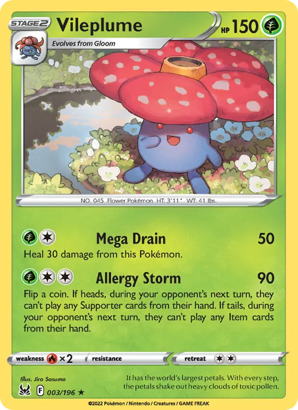 Vileplume — Lost Origin card #003