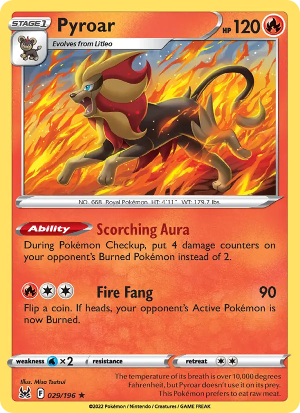 Pyroar — Lost Origin card #029