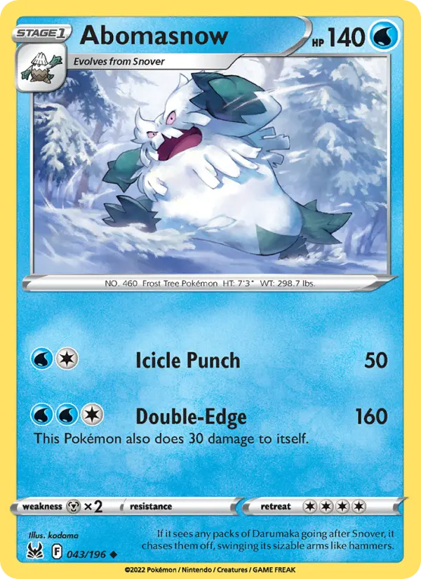 Abomasnow — Lost Origin card #043