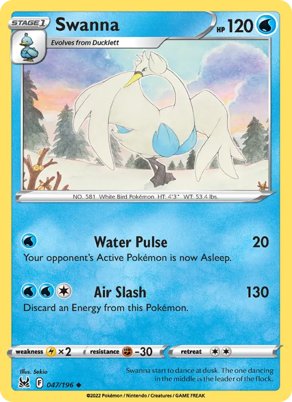 Swanna — Lost Origin card #047