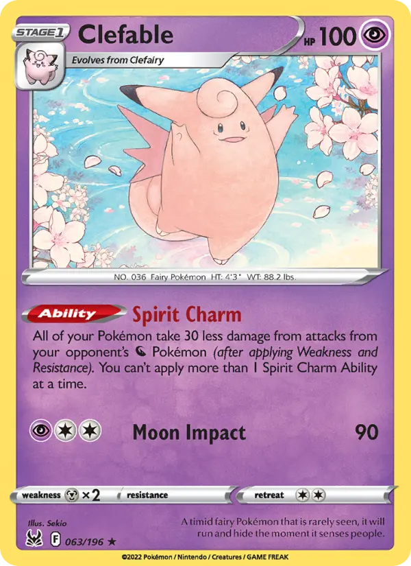 Clefable — Lost Origin card #063