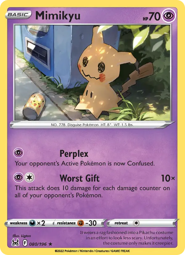 Mimikyu — Lost Origin card #080
