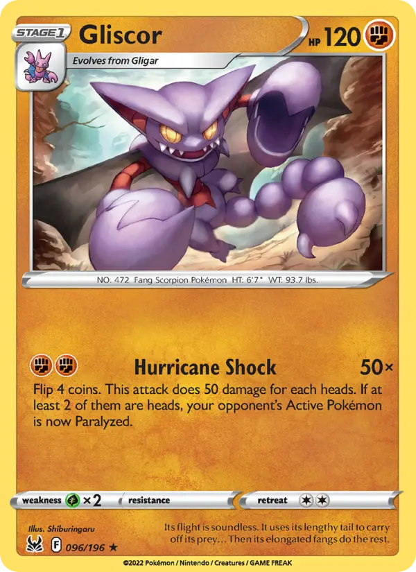 Gliscor — Lost Origin card #096
