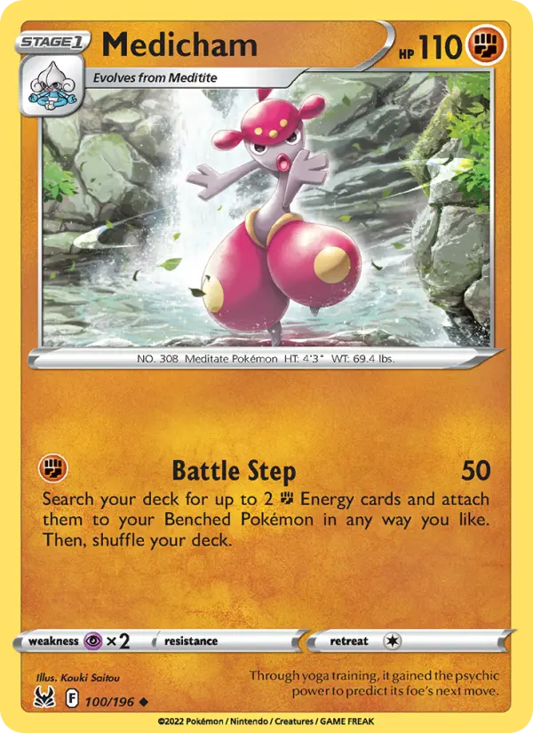 Medicham — Lost Origin card #100