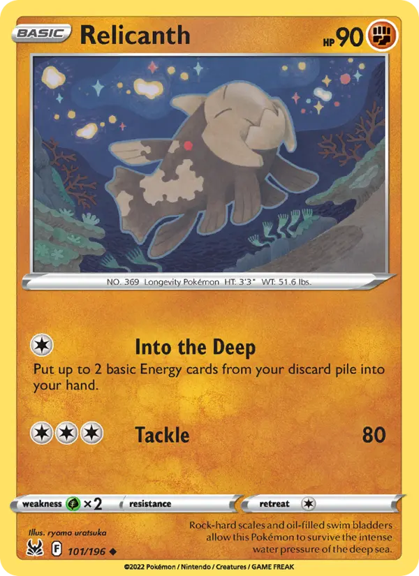 Relicanth — Lost Origin card #101