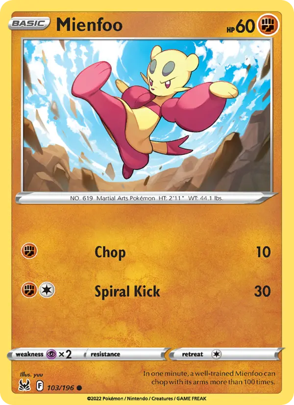 Mienfoo — Lost Origin card #103
