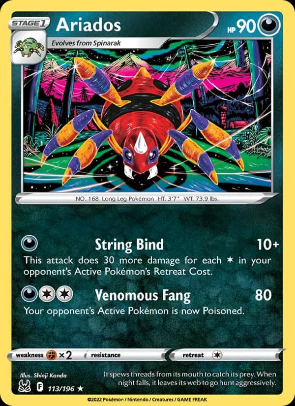 Ariados — Lost Origin card #113