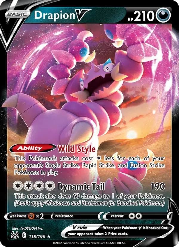 Drapion V — Lost Origin card #118