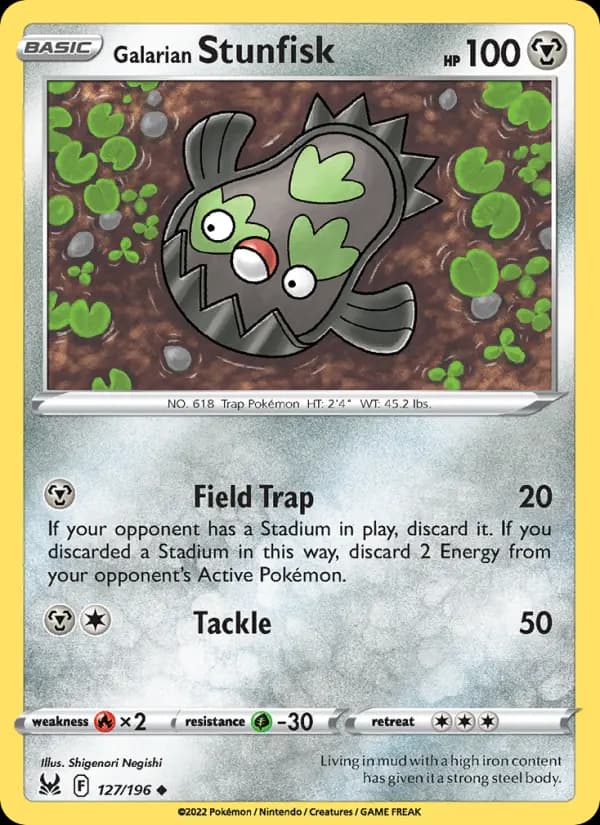 Galarian Stunfisk — Lost Origin card #127