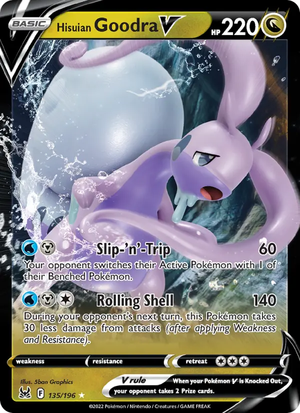 Hisuian Goodra V — Lost Origin card #135