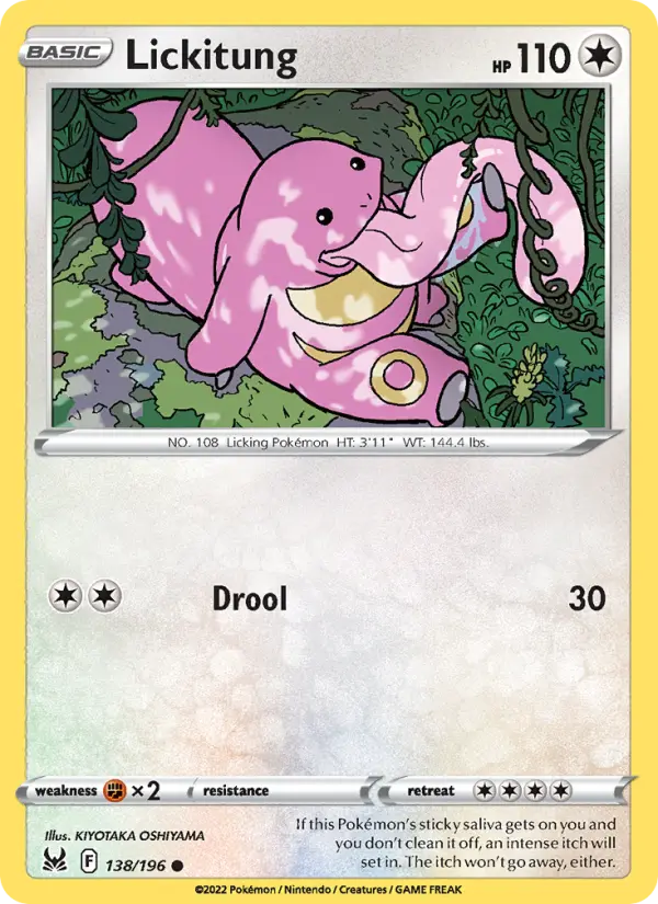 Lickitung — Lost Origin card #138