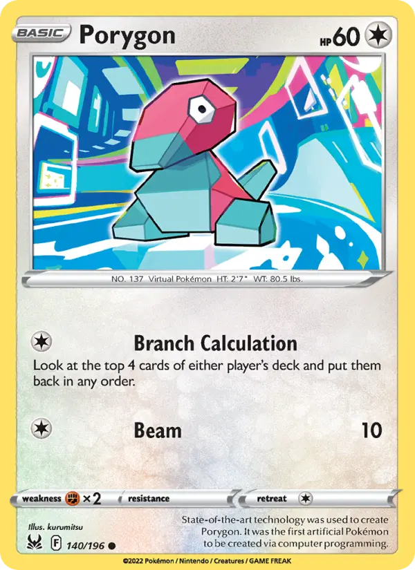 Porygon — Lost Origin card #140