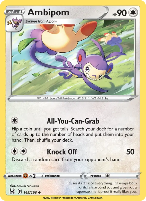 Ambipom — Lost Origin card #145