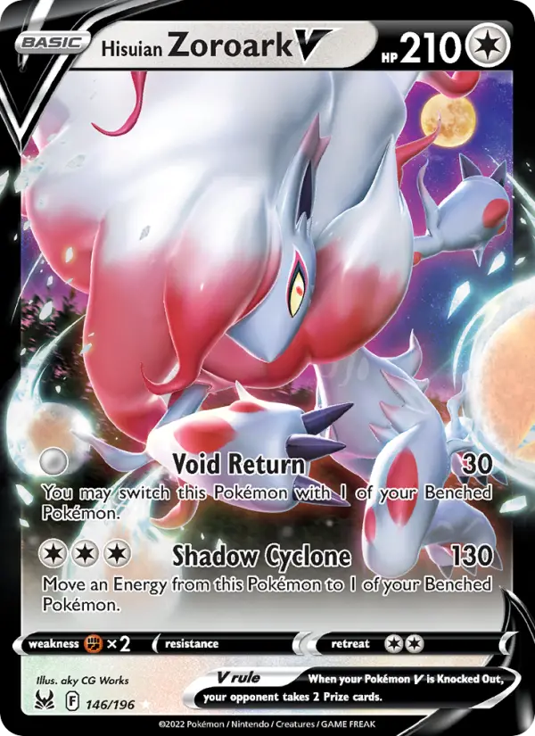 Hisuian Zoroark V — Lost Origin card #146