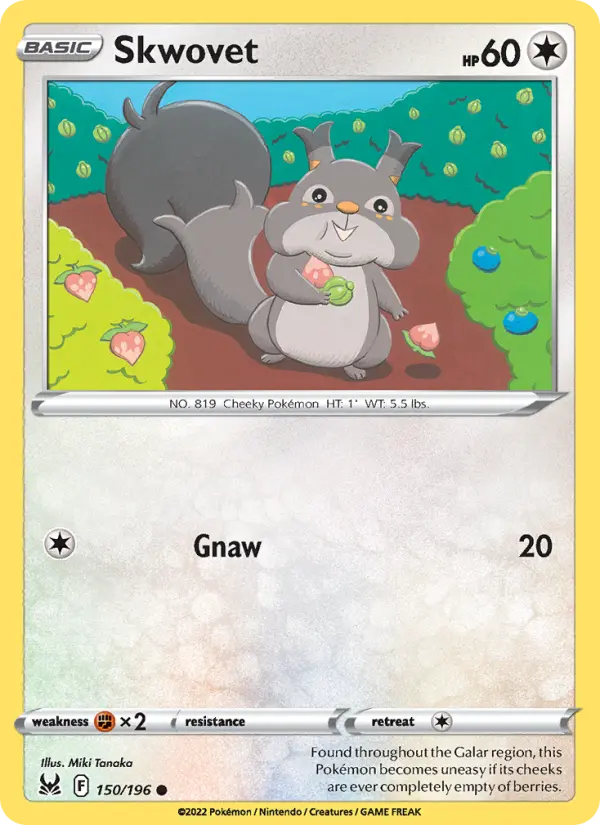 Skwovet — Lost Origin card #150