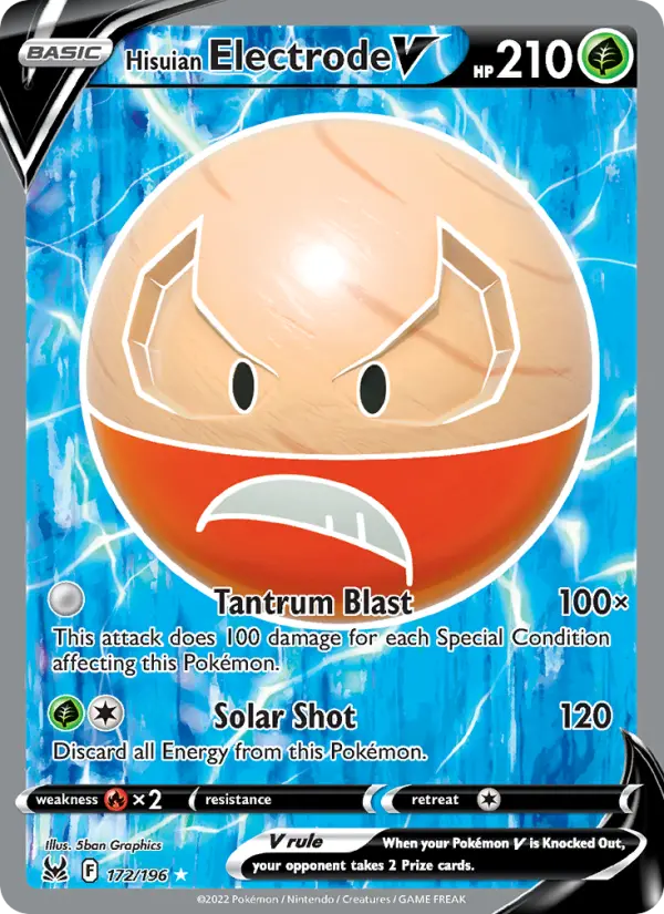 Hisuian Electrode V — Lost Origin card #172