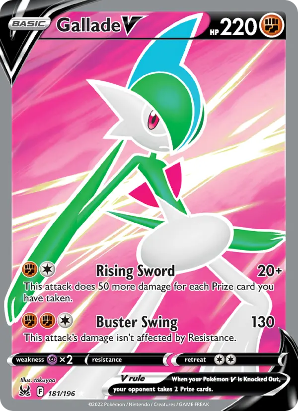 Gallade V — Lost Origin card #181