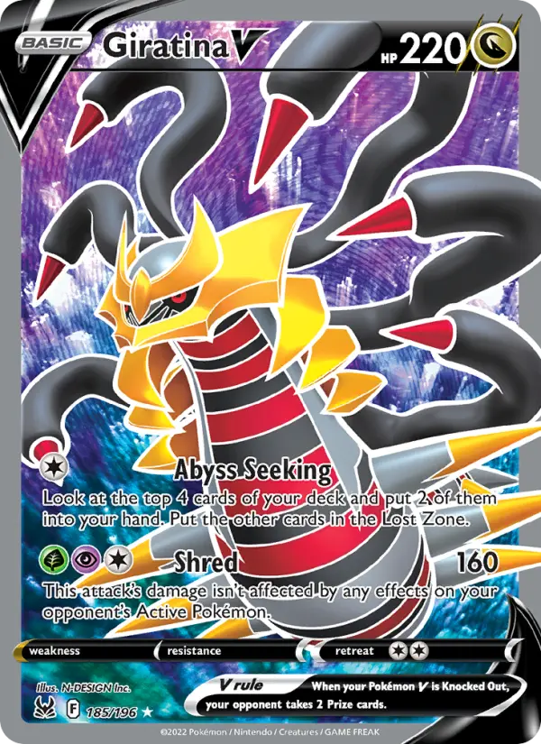 Giratina V — Lost Origin card #185