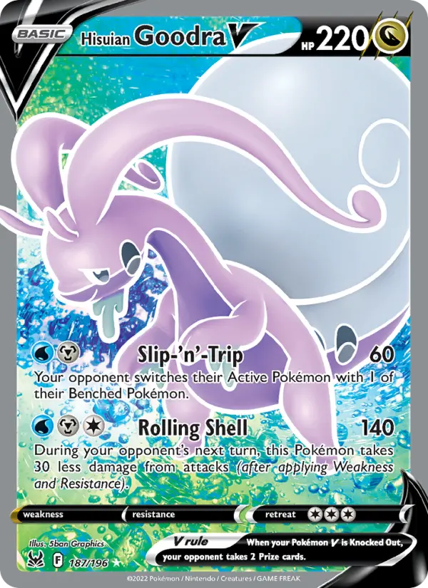 Hisuian Goodra V — Lost Origin card #187