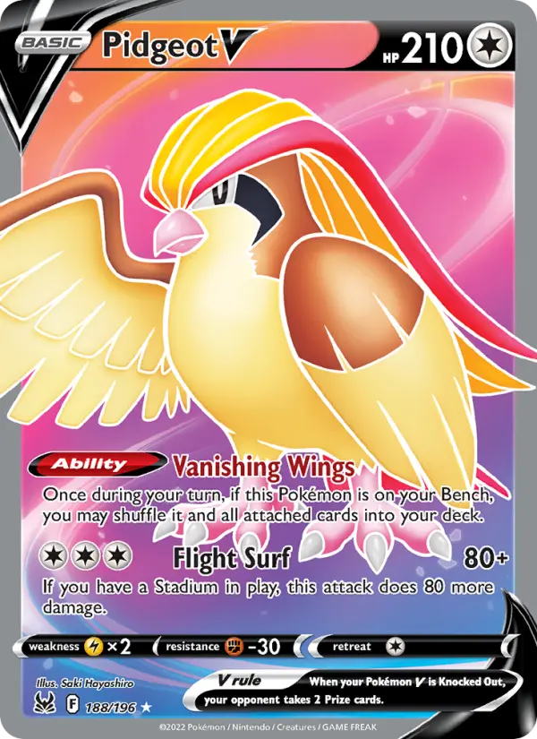 Pidgeot V — Lost Origin card #188