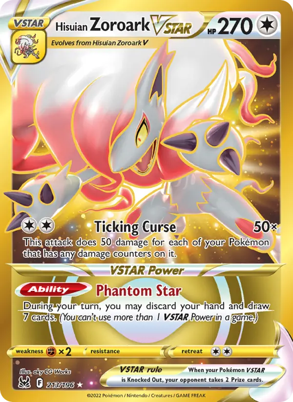Hisuian Zoroark VSTAR — Lost Origin card #213