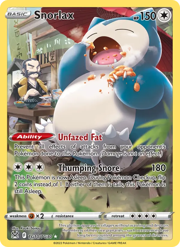 Snorlax — Lost Origin card #TG10