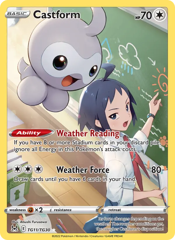 Castform — Lost Origin card #TG11