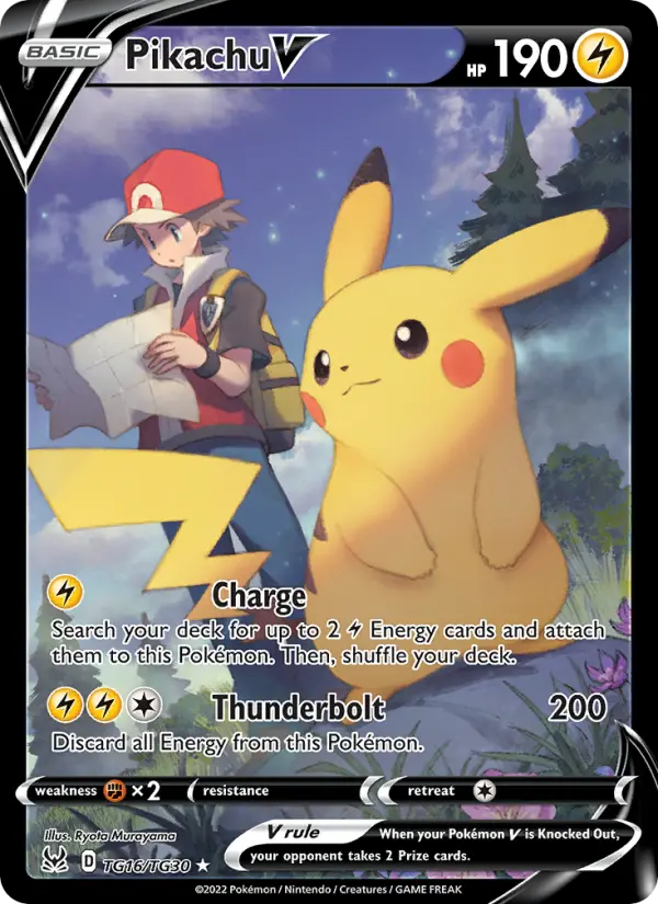 Pikachu V — Lost Origin card #TG16