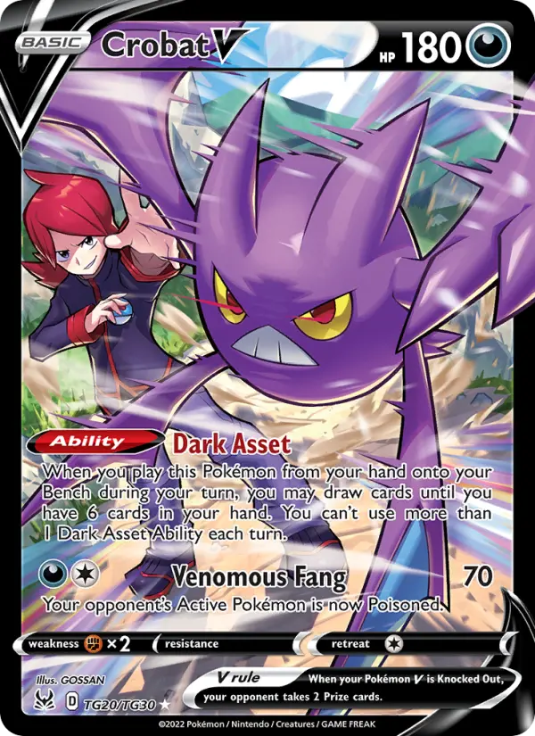 Crobat V — Lost Origin card #TG20