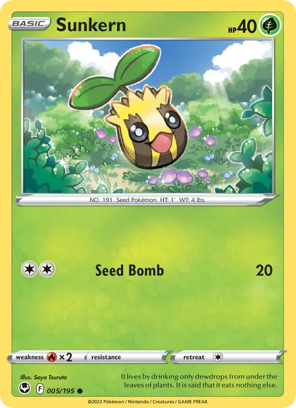 Sunkern — Silver Tempest card #005