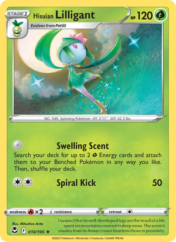 Hisuian Lilligant — Silver Tempest card #010