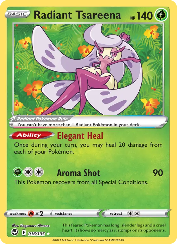 Radiant Tsareena — Silver Tempest card #016