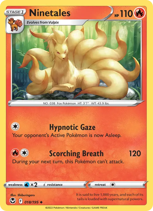 Ninetales — Silver Tempest card #018