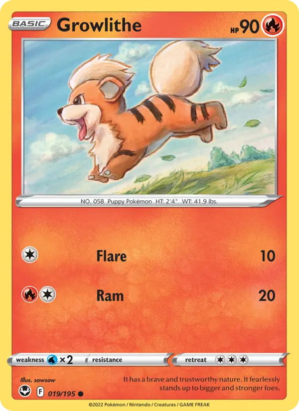 Growlithe — Silver Tempest card #019