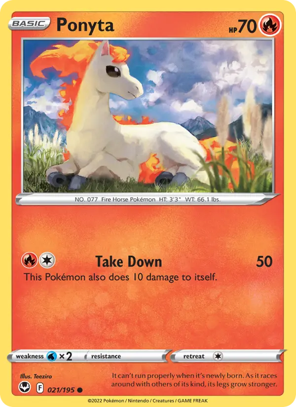 Ponyta — Silver Tempest card #021